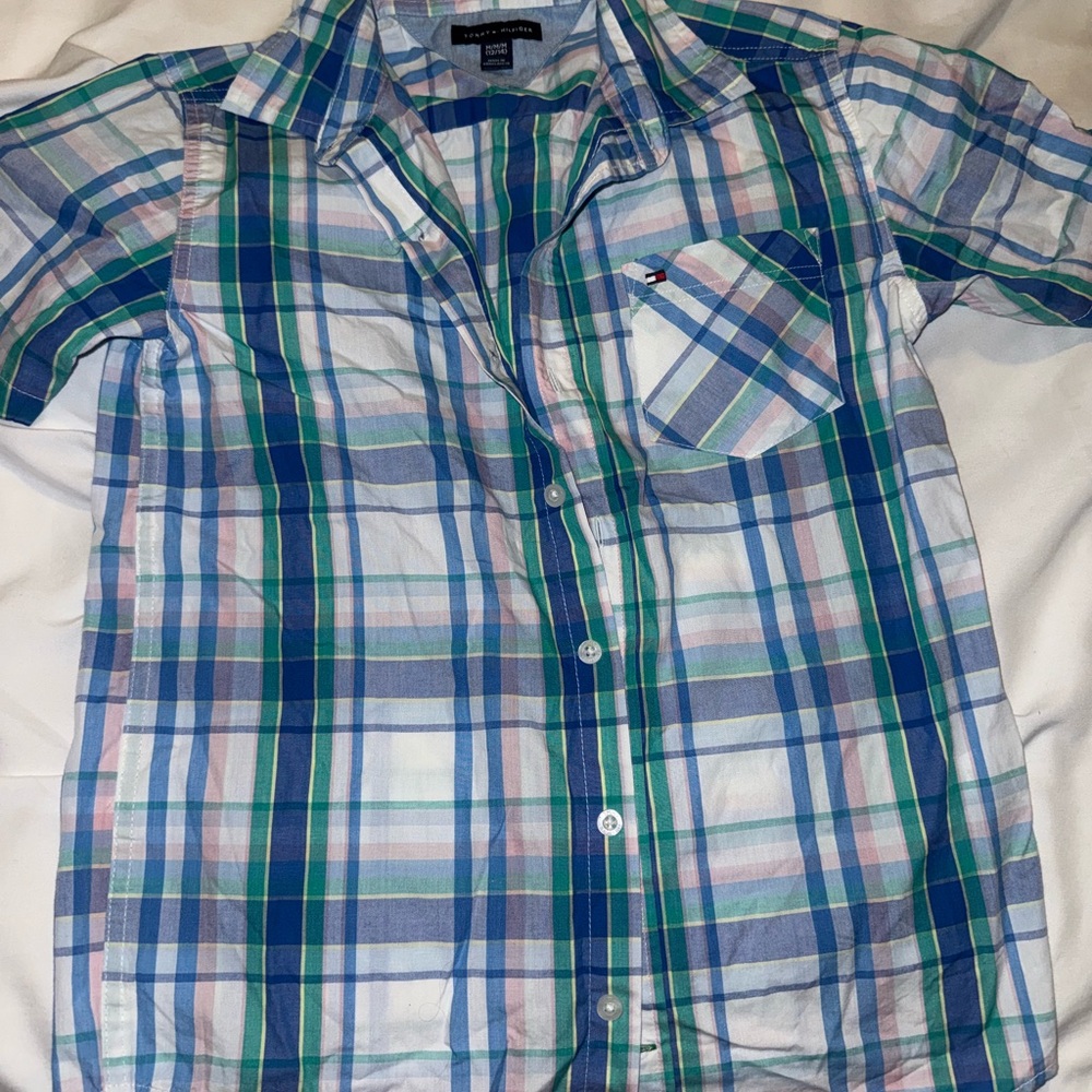 Kids Tommy Hilfiger Multicolor Plaid Shirt